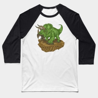 Cute cartoon triceratops is screaming Baseball T-Shirt